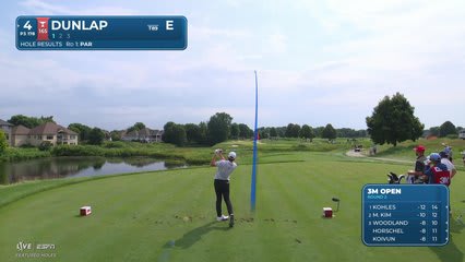 Nick Dunlap hits tee shot to 9 feet, sets up birdie on No. 4 at 3M Open