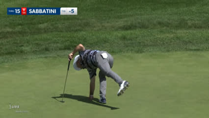 Rory Sabbatini makes birdie on No. 15 at Rocket Mortgage