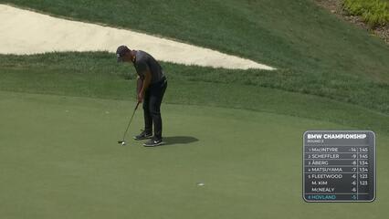 Viktor Hovland rolls in opening birdie to kick off Moving Day at BMW Championship