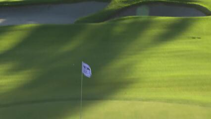 Rory McIlroy sinks 3-foot birdie putt on No. 17 at The Genesis