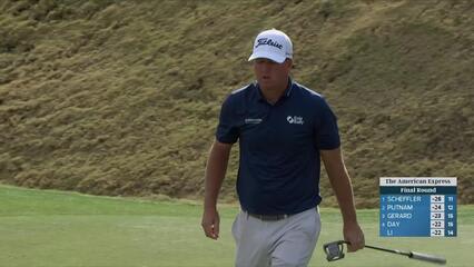 Tom Hoge drains 7-foot birdie putt on No. 12 at The American Express