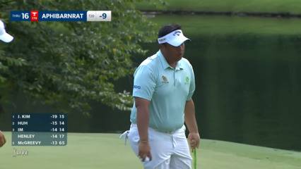 Kiradech Aphibarnrat hits tee shot to 5 feet at Wyndham