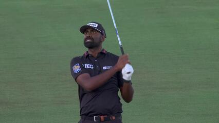 Sahith Theegala hits 210-yard approach to 2 feet, sets up eagle on No. 16 at Arnold Palmer