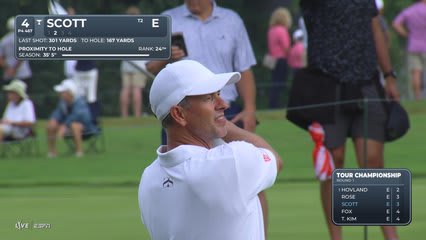 Adam Scott's 165-yard approach sets up birdie on No. 4 at TOUR Championship