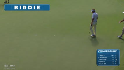 Keith Mitchell sinks 19-foot putt for birdie on No. 3 at Wyndham
