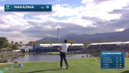 Keita Nakajima sinks 28-foot birdie putt on No. 17 at The American Express