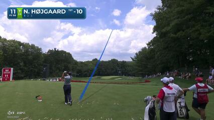 Nicolai Højgaard hits tee shot to 3 feet, sets up birdie on No. 11 at Travelers