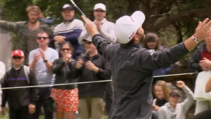 Andy Sullivan buries his 30-footer at ISPS HANDA