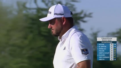 Andrew Novak gets up-and-down from 201 yards for birdie on No. 16 at Mexico Open