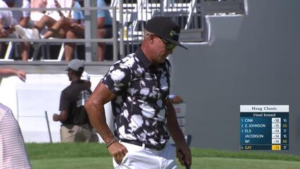 Brian Gay makes birdie on No. 18 at Hoag Classic