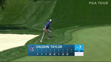 Vaughn Taylor holes out birdie from sand trap at the Memorial