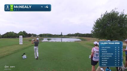 Maverick McNealy sinks 22-foot birdie putt on No. 3 at Valero