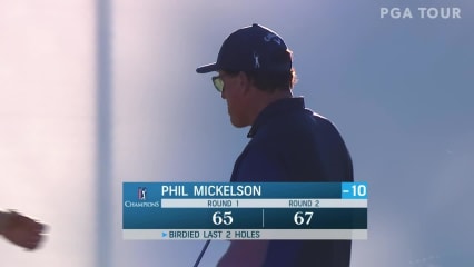 Phil Mickelson makes birdie on No. 18 at Schwab Cup Championship