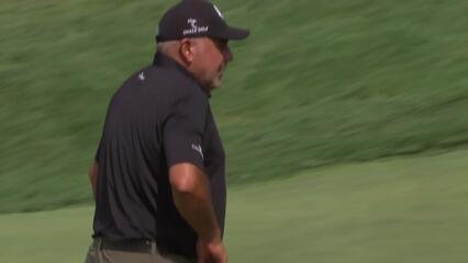 Ángel Cabrera makes birdie on No. 8 at Sanford International
