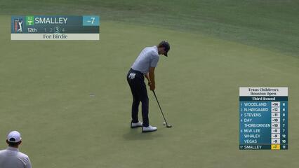 Alex Smalley makes 8-foot birdie putt on No. 12 at Texas Children's