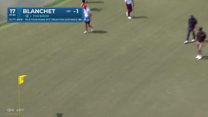 Chandler Blanchet sinks 47-foot birdie putt on No. 17 at Cognizant Classic
