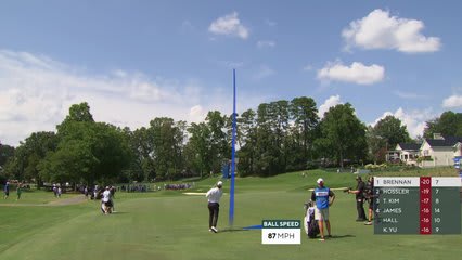 Michael Brennan's 109-yard approach sets up birdie on No. 8 at Wyndham
