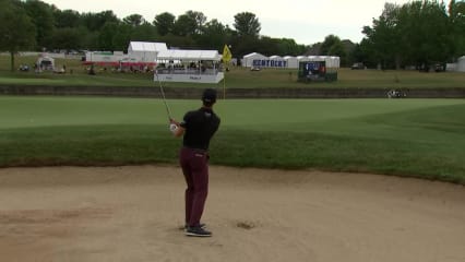 Brandon Hagy's goes up-and-down for birdie at Barbasol