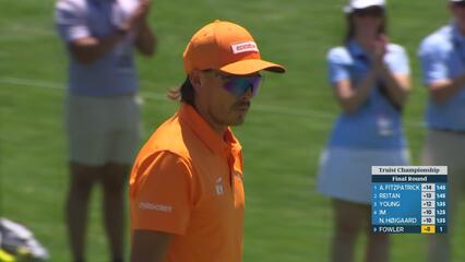 Rickie Fowler drains 27-foot birdie putt on No. 1 at Truist Championship