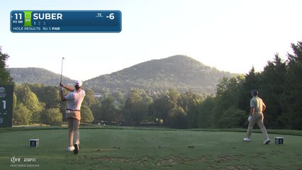 Jackson Suber hits tee shot to 7 feet, sets up birdie on No. 11 at Biltmore Championship