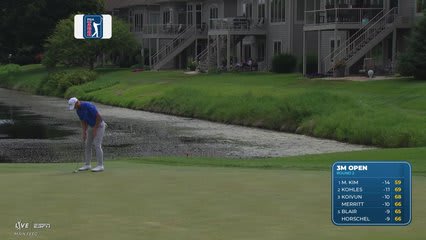 Jesper Svensson sinks 21-foot birdie putt on No. 6 at 3M Open