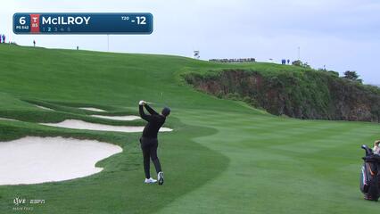 Rory McIlroy sinks 5-foot birdie putt on No. 6 at AT&T Pebble Beach