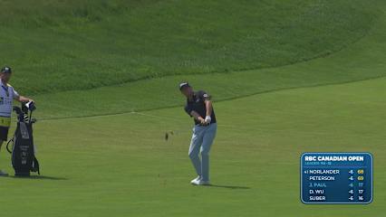 Jeremy Paul sinks a 35-foot birdie putt on No. 18 at RBC Canadian
