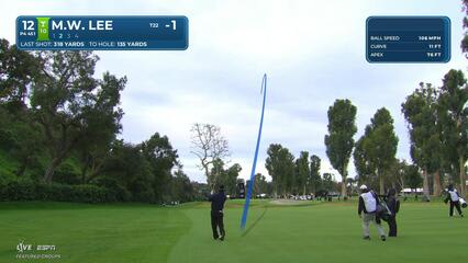Min Woo Lee hits 134-yard approach to 5 feet, sets up birdie on No. 12 at The Genesis