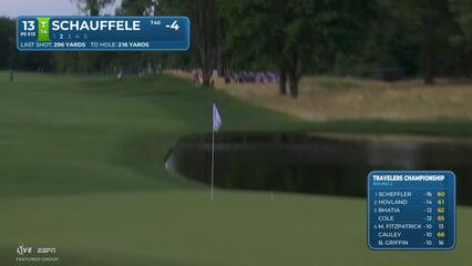Xander Schauffele reaches par-5 No. 13 in two, makes birdie at Travelers