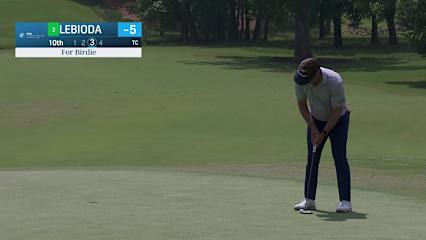 Hank Lebioda makes birdie on No. 10 at BMW Charity Pro-Am