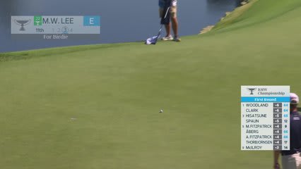 Min Woo Lee sinks 17-foot putt for birdie on No. 11 at BMW Championship