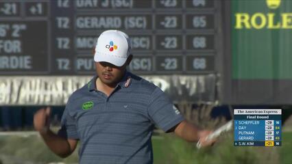 Si Woo Kim sinks 46-foot birdie putt on No. 17 at The American Express