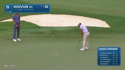 Jackson Koivun makes birdie on No. 15 at Wyndham