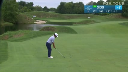 Greyson Sigg makes birdie on No. 15 in Round 2 at Korn Ferry Tour Champ