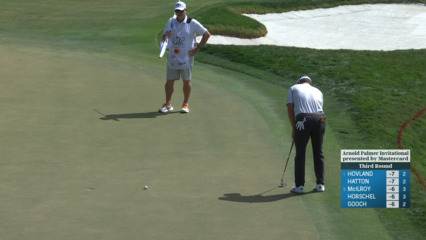Talor Gooch drains birdie putt from the fringe at Arnold Palmer