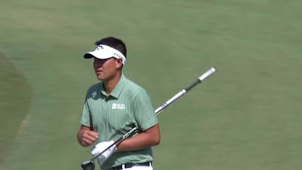 Carl Yuan makes birdie on No. 15 at BMW Charity Pro-Am