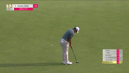 Keita Nakajima sinks 12-foot putt for birdie on No. 13 at Genesis Scottish Open