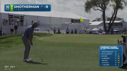 Austin Smotherman sinks 4-foot birdie putt on No. 10 at Cognizant Classic