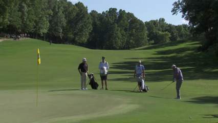 Kenny Perry chips it tight to set up birdie at Tradition