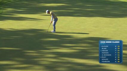 Dylan Frittelli drains 30-foot birdie putt on No. 15 at John Deere
