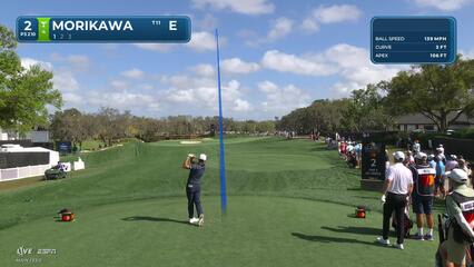 Collin Morikawa's 212-yard drive to 5 feet sets up birdie on No. 2 at Arnold Palmer