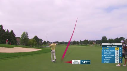 Michael Kim gets up-and-down from 84 yards for birdie on No. 6 at 3M Open