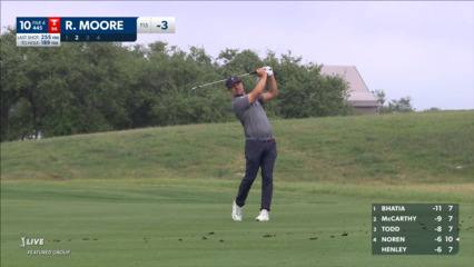 Ryan Moore's 189-yard approach to back fringe yields birdie at Valero