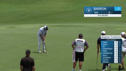 Doug Barron makes birdie on No. 15 at Regions Tradition