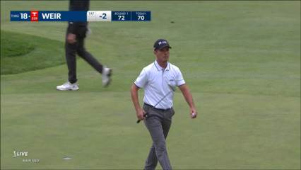 Mike Weir gets just inside the cut-line with birdie on No. 9 at RBC Canadian