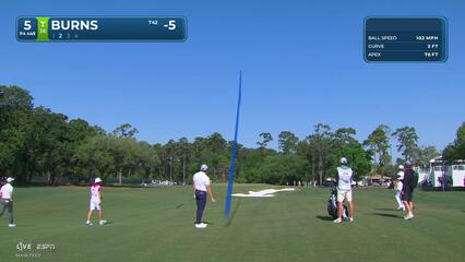 Sam Burns hits 126-yard approach to 16 feet, sets up birdie on No. 5 at Texas Children's