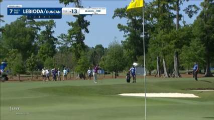 Hank Lebioda spins approach to set up birdie at Zurich Classic
