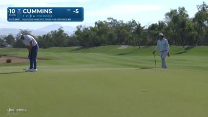 Quade Cummins trickles in 28-foot birdie putt at Mexico Open