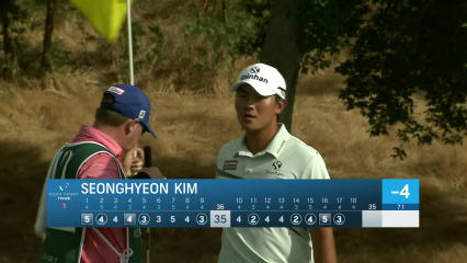 Seonghyeon Kim drains birdie putt at Utah Championship