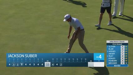 Jackson Suber sinks 10-foot birdie putt on No. 12 at John Deere
